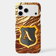 Royal Monogram Shield - Letter A (Gold)