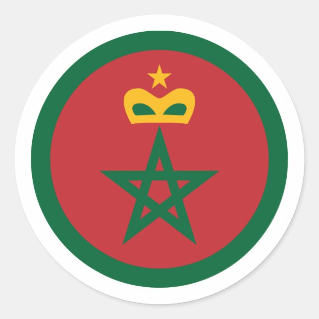 Royal Moroccan Air Force, Morocco Classic Round Sticker (Front)