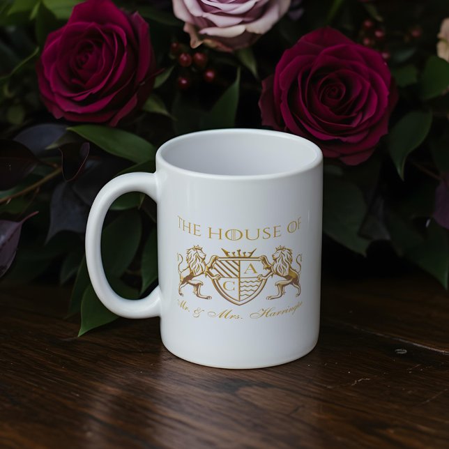 Royal Muse Mediaeval Fantasy Lion Emblem Wedding Coffee Mug (Royal Muse Medieval Fantasy Lion Emblem Wedding Coffee Mug)