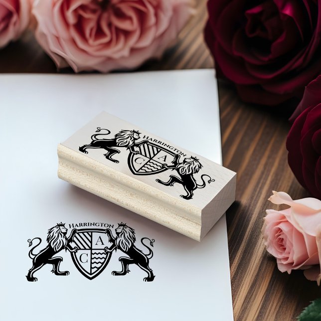 Royal Muse Mediaeval Fantasy Lion Emblem Wedding Rubber Stamp (Royal Muse Medieval Fantasy Lion Emblem Wedding Rubber Stamp)