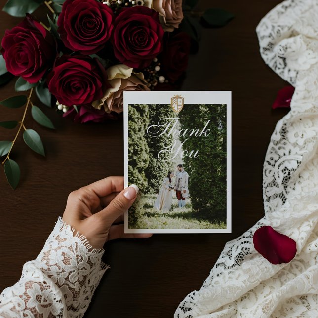 Royal Muse Mediaeval Fantasy Photo Thank You Holiday Postcard (Royal Muse Medieval Fantasy Photo Thank You Holiday Postcard)