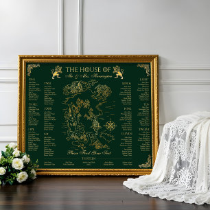 Royal Muse Mediaeval Fantasy Wedding Map 13 Seatin Poster