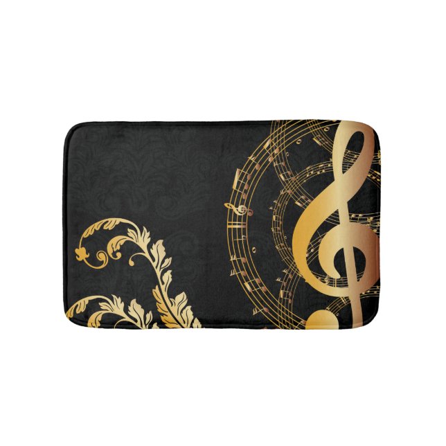 Royal Music Note Luxury design Bath Mat (Front)