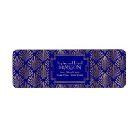 Royal Navy Blue Gold Great Gatsby Art Deco Wedding