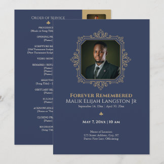 Royal Navy & Gold King Photo Memorial Program Invitation