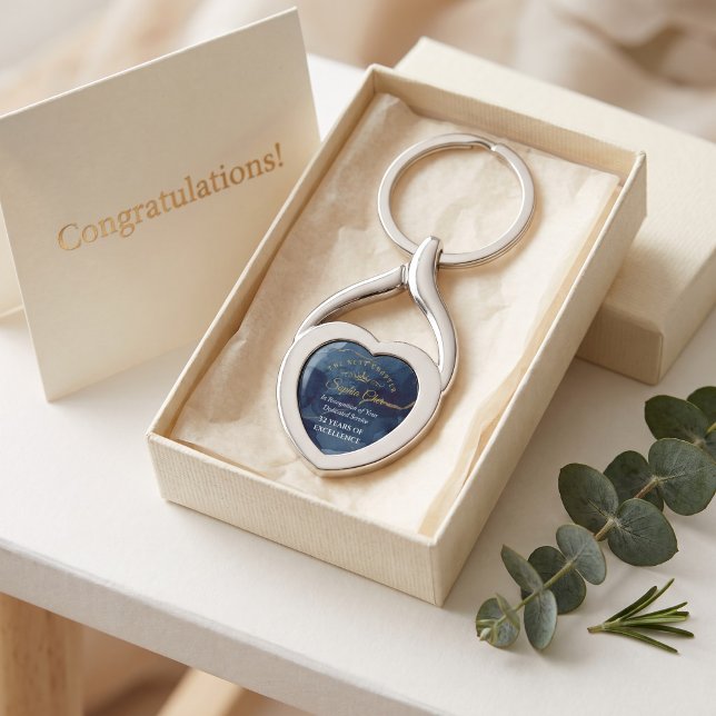 Royal Navy Gold Retirement Award Plaque Custom Key Ring (Creator Uploaded)