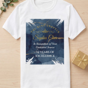 Royal Navy Gold Retirement Award Plaque Custom Key T-Shirt