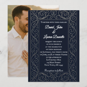 Royal Navy Photo Wedding Invitation