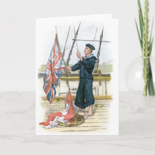 Royal Navy Sailor Signalling Card