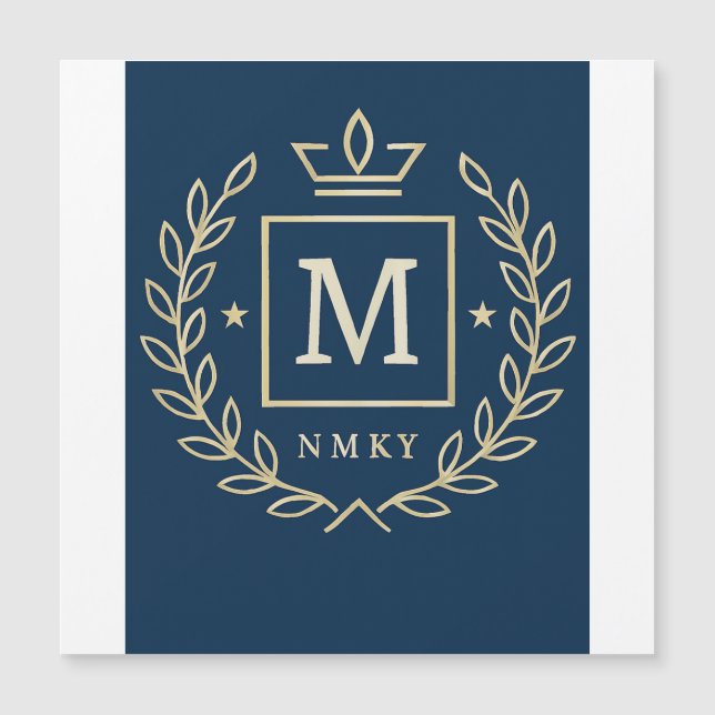 "Royal NMKY Emblem – Monogram M Crest Design" (Front)