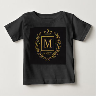 "Royal NMKY Emblem – Monogram M Crest Design" Baby T-Shirt