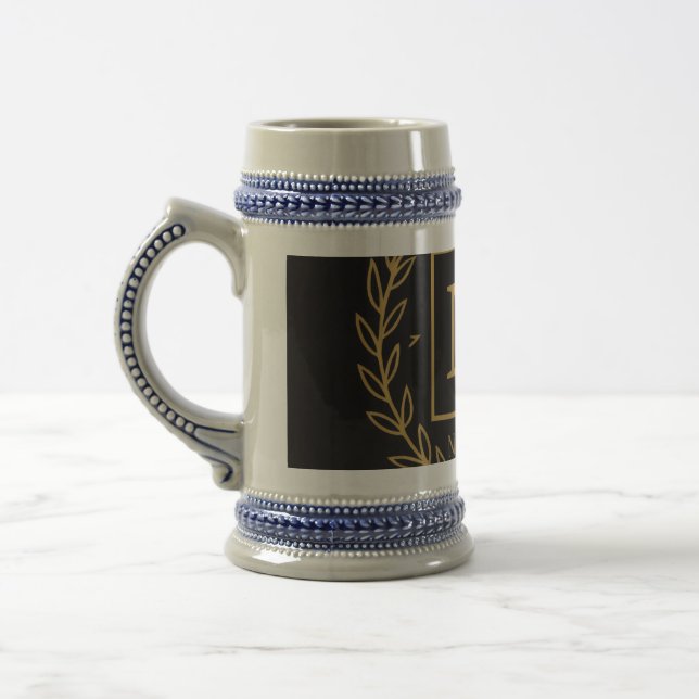 "Royal NMKY Emblem – Monogram M Crest Design" Beer Stein (Left)