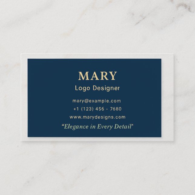 "Royal NMKY Emblem – Monogram M Crest Design" Business Card (Back)
