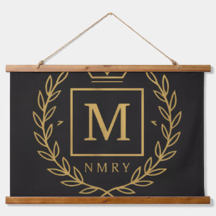 "Royal NMKY Emblem – Monogram M Crest Design" Hanging Tapestry