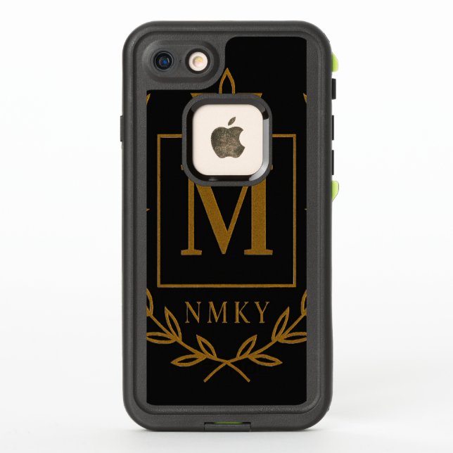 "Royal NMKY Emblem – Monogram M Crest Design" LifeProof iPhone Case (Back)