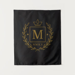 "Royal NMKY Emblem – Monogram M Crest Design" Tapestry
