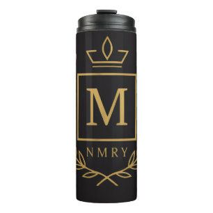 "Royal NMKY Emblem – Monogram M Crest Design" Thermal Tumbler