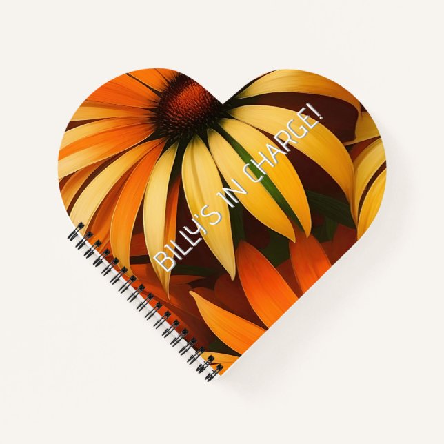 Royal Orange Coneflowers Notebook (Front)