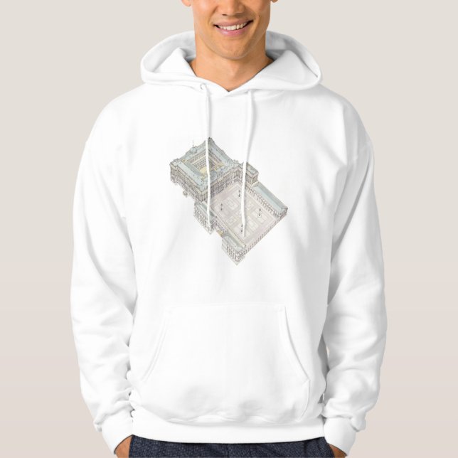 Royal Palace. Madrid Spain Hoodie (Front)