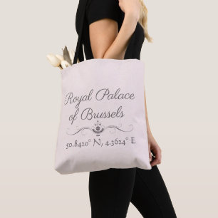 Royal Palace of Brussels Latitude Longitude Ston Tote Bag