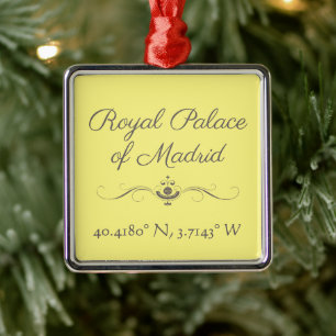 Royal Palace of Madrid Latitude  Longitude  Metal Tree Decoration