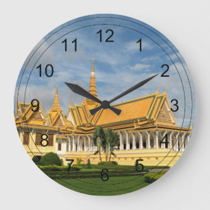 Royal Palace, Phnom Penh, Cambodia - VIRGINIA5050 Large Clock