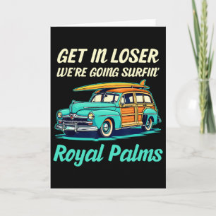 Royal Palms Beach California Surf Women Men Vintag Card