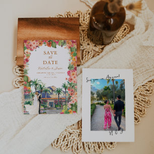 Royal Palms Bespoke Illustrated Venue Wedding Save The Date