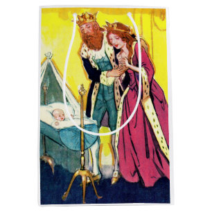 royal parents and royal baby medium gift bag