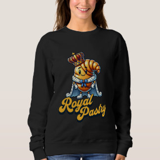 Royal Pastry Croissant Cute Cartoon Royalty Sweatshirt