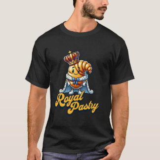 Royal Pastry Croissant Cute Cartoon Royalty T-Shirt