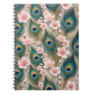 Royal Peacock feather Notebook