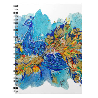 Royal Peacock of the Golden Dawn Watercolor Notebook