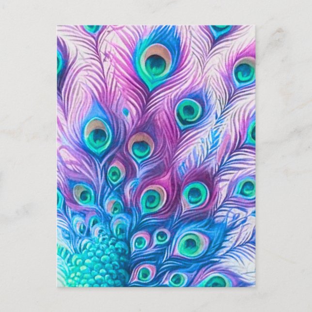 Royal Peacock Postcard - Art Postcard, Peacock (Front)
