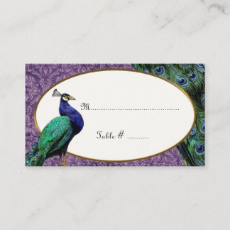 Royal Peacock Purple Place Card