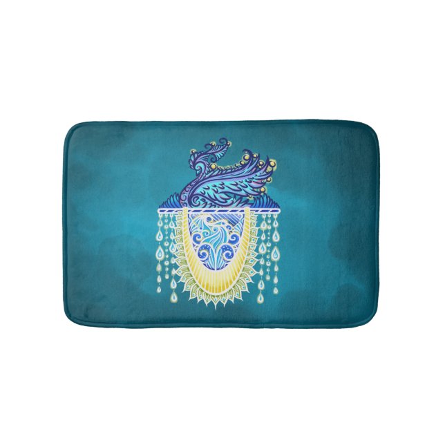 Royal Peacock Radiance Bath Mat (Front)