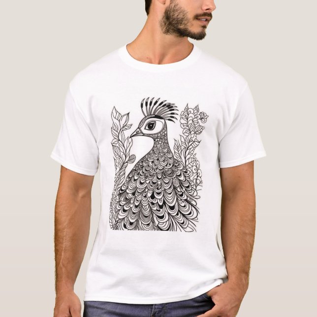 Royal Peacock Radiance T-shirt Design (Front)