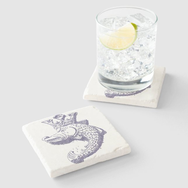 Royal Pike Stone Coaster (Side)