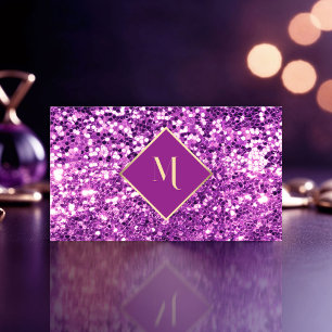 Royal Pink Glitter Stylish Business Card