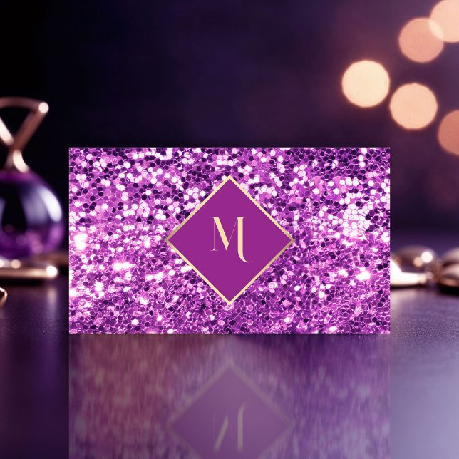 Royal Pink Glitter Stylish Business Card (Creator Uploaded)