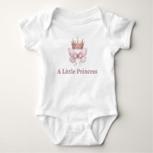 Royal Pink Princess Crown Baby Bodysuit