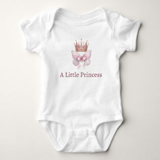 Royal Pink Princess Crown Baby Bodysuit