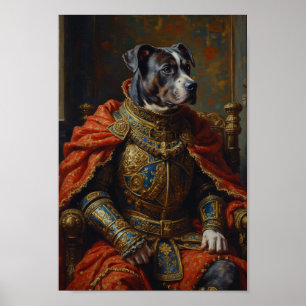 Royal Pitbull Portrait Poster