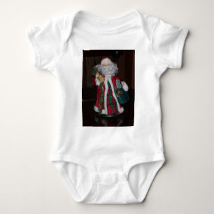 Royal Plaid Hohoho Santa Merry Christmas  Baby Bodysuit
