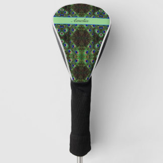 Royal Plumage - Luxe Peacock Feather Pattern Golf Head Cover
