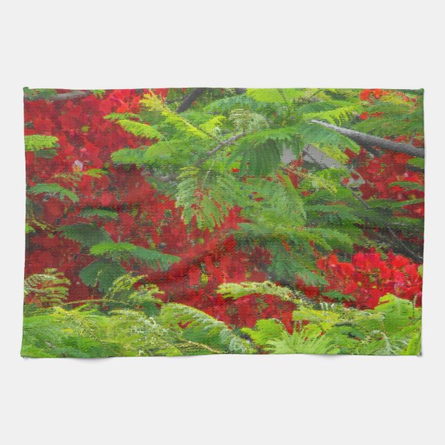 Royal Poinciana Tea Towel (Horizontal)