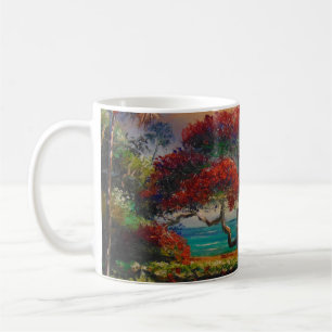 Royal Poinciana Tree & Boat by Mazz Coffee Mug