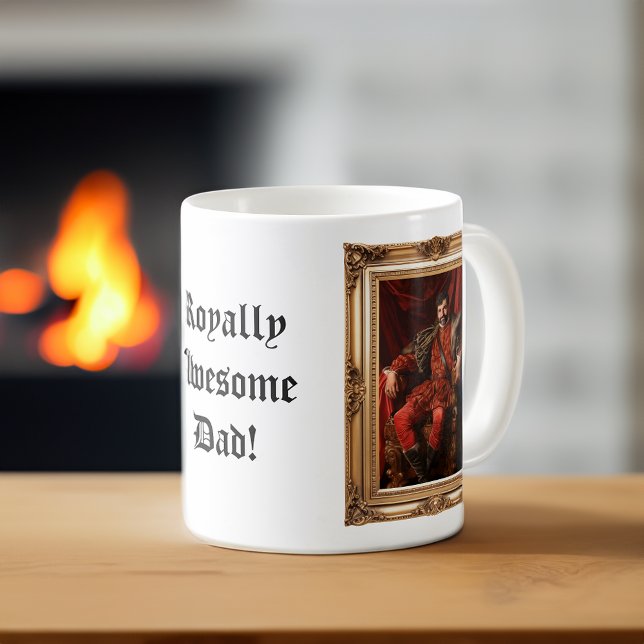 Royal Portrait Custom Personalised Photo Ornate Coffee Mug (custom royal portrait mug printing)