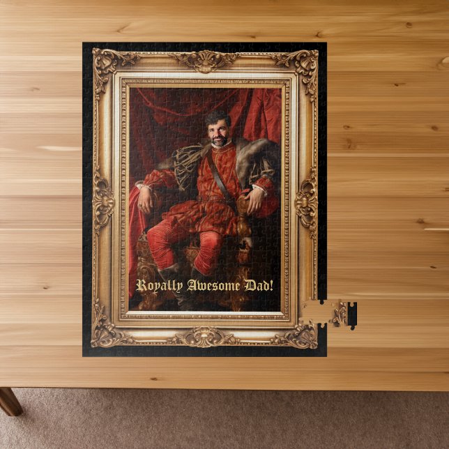 Royal Portrait Custom Personalised Photo Ornate Jigsaw Puzzle (custom royal photo puzzle)