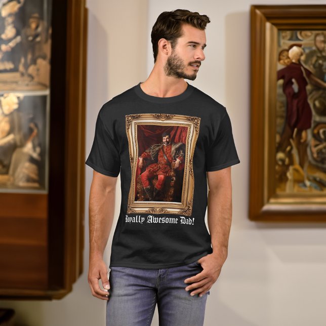 Royal Portrait Custom Personalised Photo Ornate T-Shirt (custom royal portrait shirt printing)
